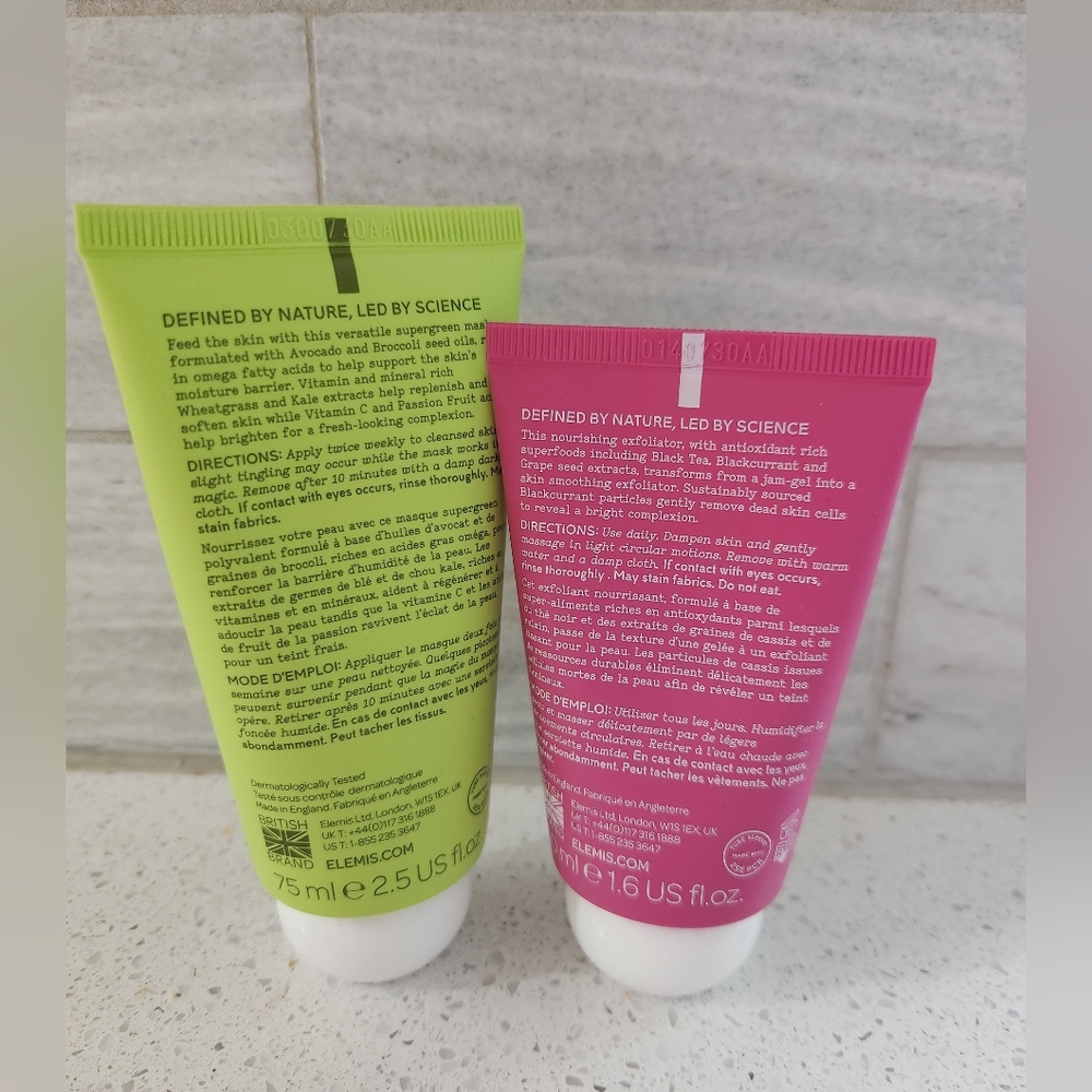 ELEMIS Superfood Green Mask and Pink Exfoliator Duo - Picture 2 of 3